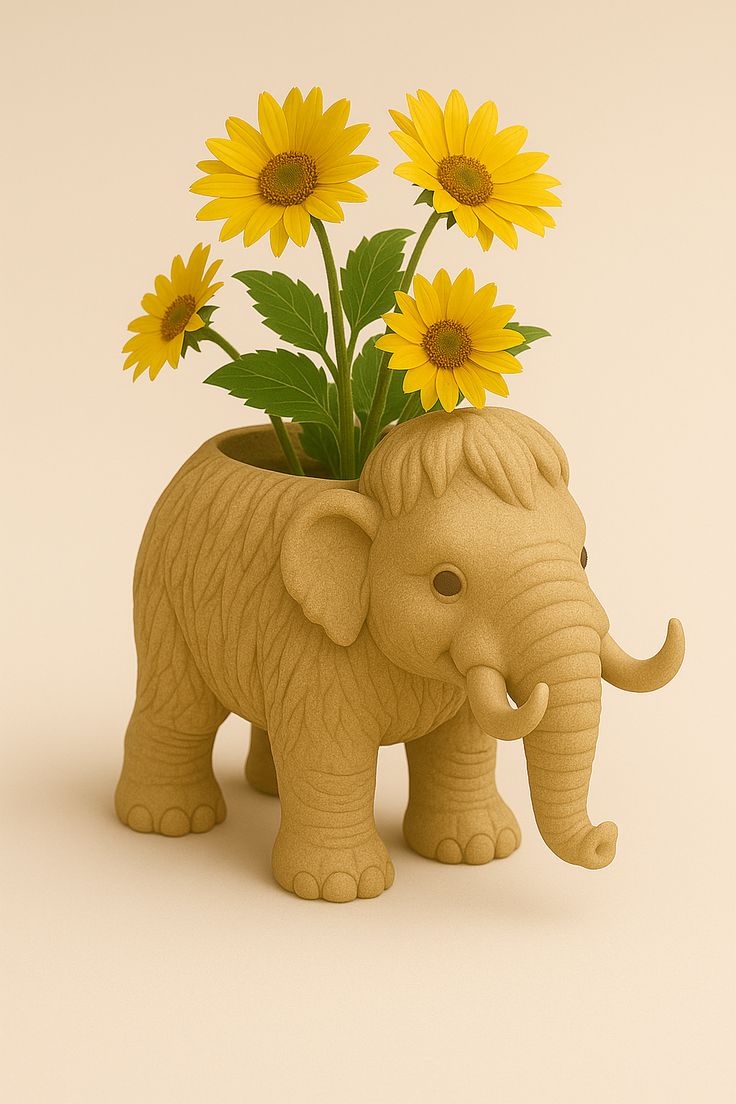 Ceramic Elephant Planter